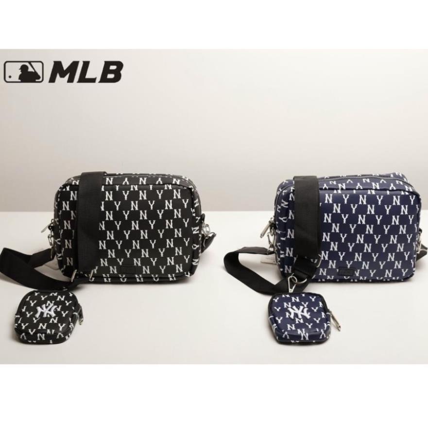 Túi đeo chéo MLb monogram 2022 đầy đủ tem tag logo thêu siêu đẹp, thiết kế ngăn trong và ngoài tiện lợi