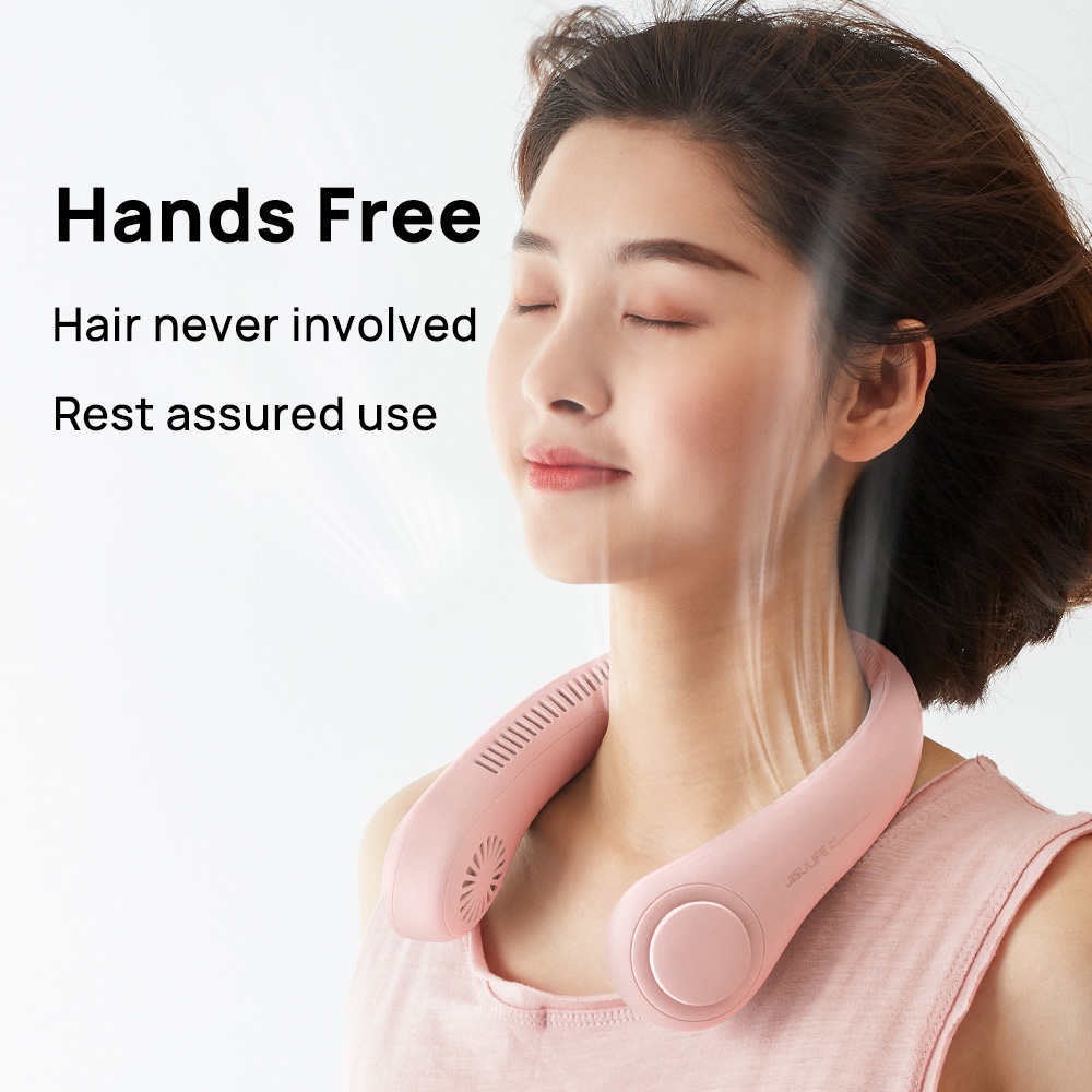 Quạt Mini Đeo Cổ Không Cánh 3 Tốc Độ 4000mAh Có Thể Sạc Lại Phù Hợp Cho Học Sinh / Văn Phòng
