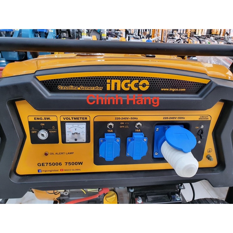 INGCO Máy phát điện dùng xăng 7.5 KW GE75006  (Cam kết Chính Hãng 100%)