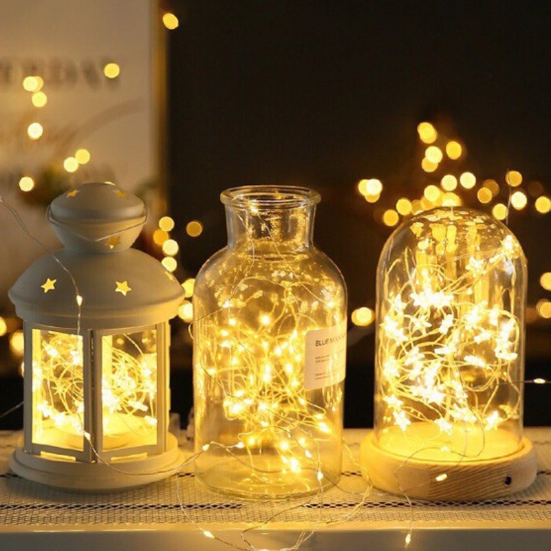 Đèn led fairy lights trang trí phòng ngủ, decor phòng làm việc