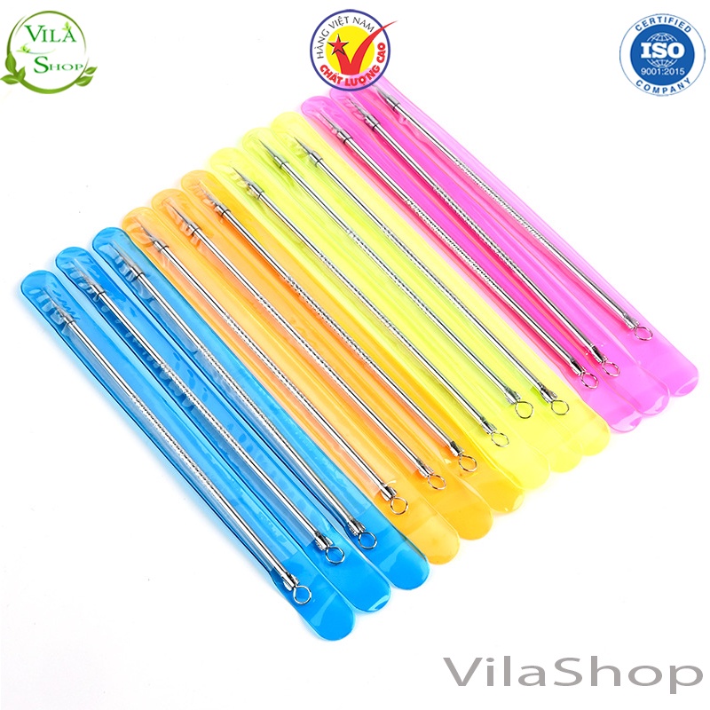 Cây Nặn Mụn, Kim Lấy Mụn, Que Nặn Mụn Inox 2 Đầu Giúp Loại Bỏ Mụn Dễ Dàng An Toàn Tiện Lợi