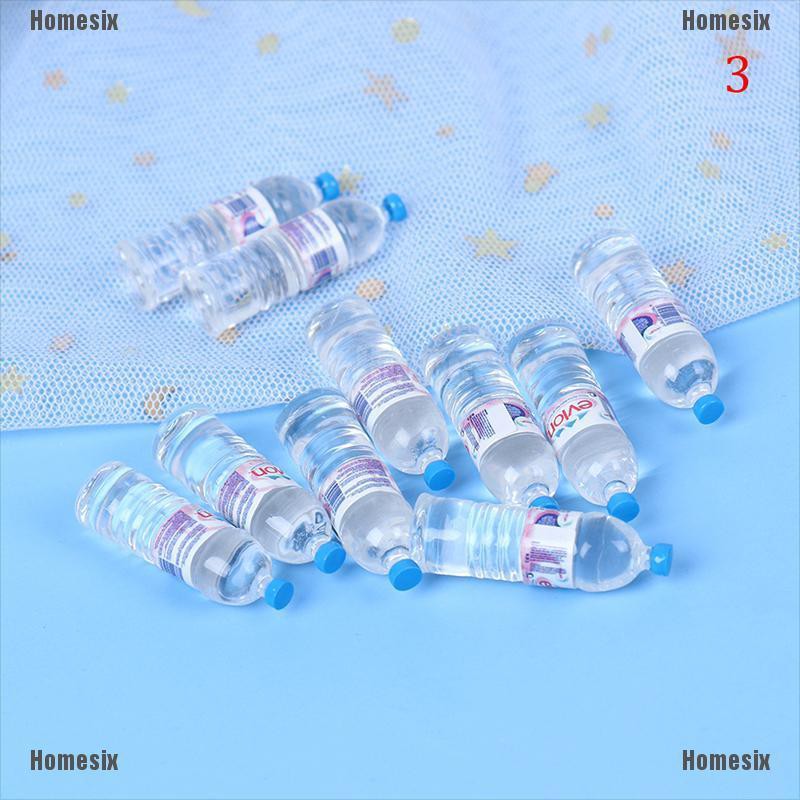 [HoMSI] 10pcs Mini Mineral Water Bottle 1:12 Dollhouse Miniature Accessory Drinking Toy SUU