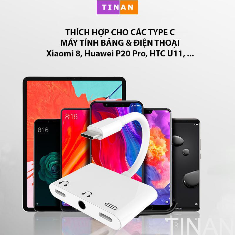 [3 IN 1] Bộ Chuyển Đổi Type C Sang Cổng Audio 3.5mm &amp; Type C, Vừa Cắm Sạc Vừa Mang Tai Nghe