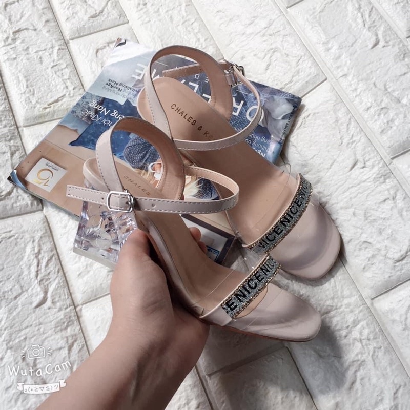 Sandal, dép cao gót quai trong gót tim tôn chân cực xinh