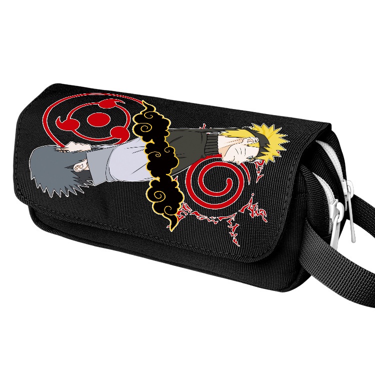 Túi Đựng Bút Bằng Vải Canvas In Họa Tiết Hoạt Hình Naruto Uchiha Sasuke Dành Cho Nam Và Nữ