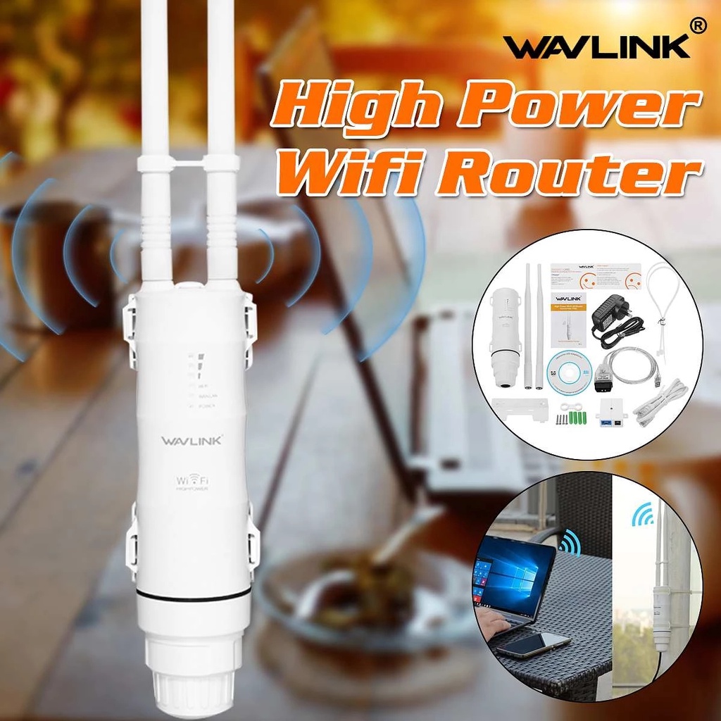 Thiết Bị Mở Rộng Sóng Wifi Không Dây Wavlink AC600 27dBm 2.4G/150Mbps +5GHz /433Mbps
