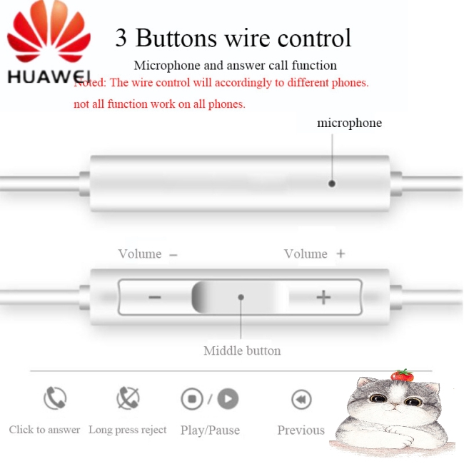 Tai Nghe Huawei P20 Pro Mate10 Usb Type-C Tích Hợp Mic