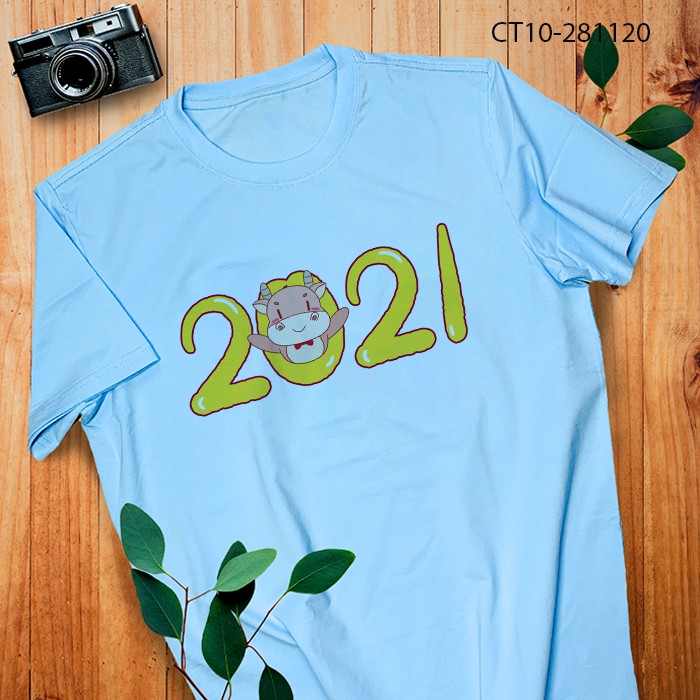 Áo Thun Trâu Thần Tài Tết 2021 Chúc Mừng Năm Mới