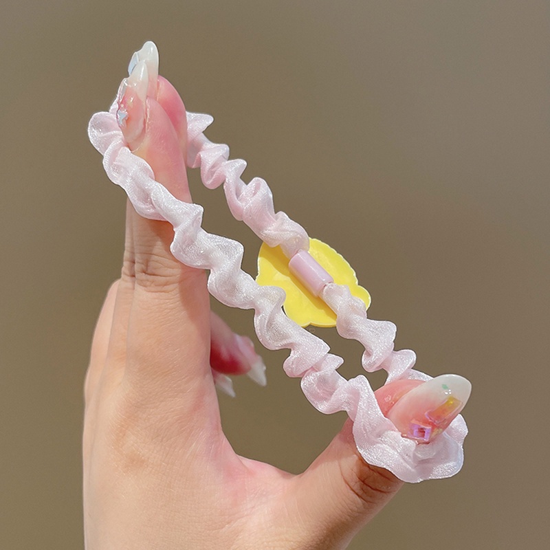 Dây Buộc Tóc Cao Su Co Giãn Không Đau Họa Tiết Hoạt Hình Phong Cách Hàn Quốc Cho Bé