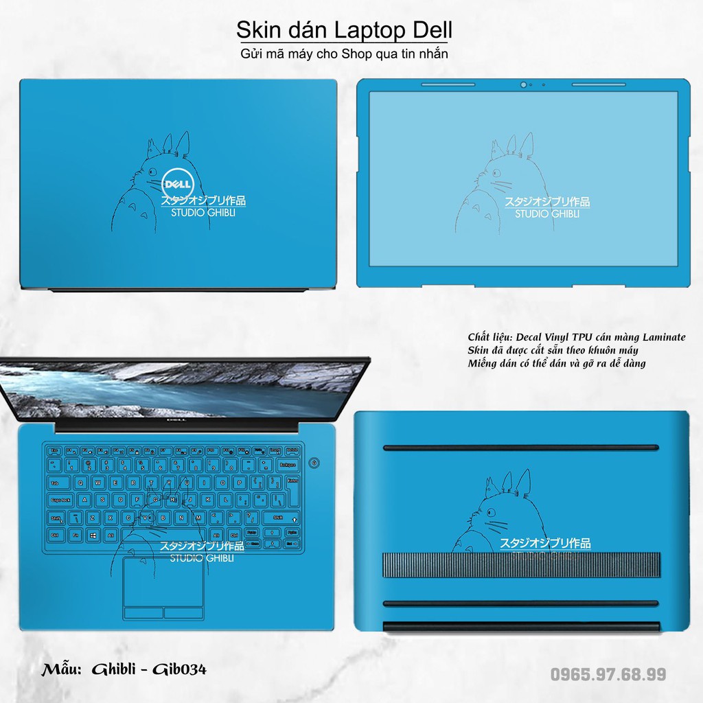 Skin dán Laptop Dell in hình Ghibli movies (inbox mã máy cho Shop)