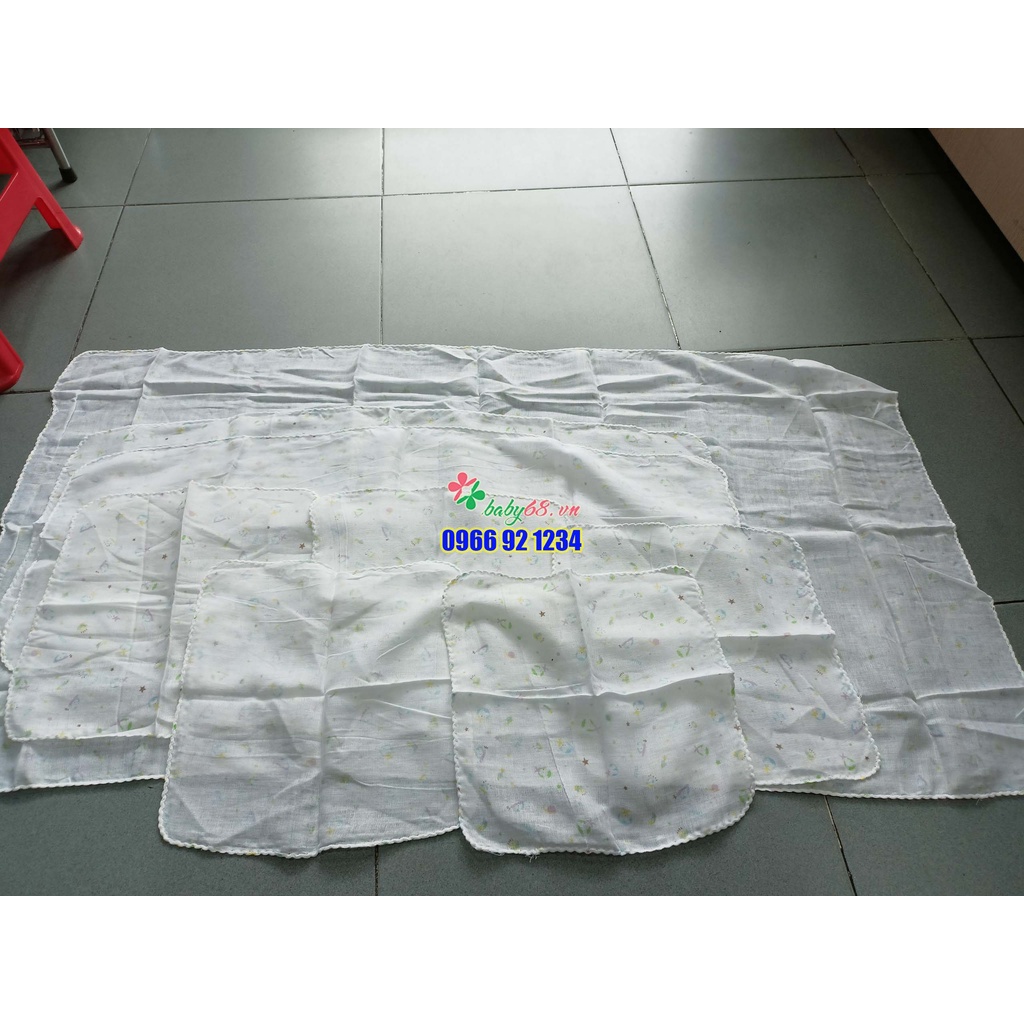 ( KHĂN XÔ ) SET gồm 1 khăn tắm to, 2 khăn vừa 5 khăn sữa nhỏ Cho Bé SIÊU MỀM DÀY DẶN