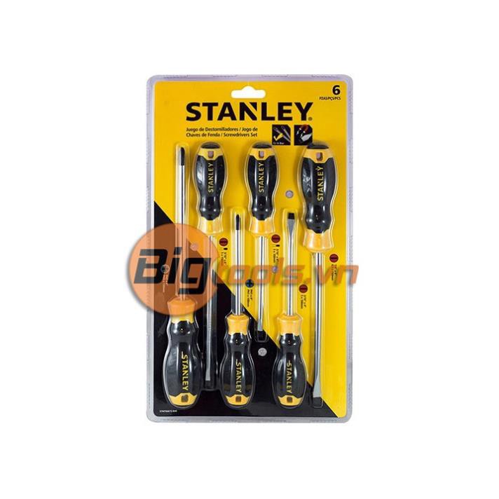 Bộ tuốc nơ vít dẹp và bake 6 cây Stanley STMT66672