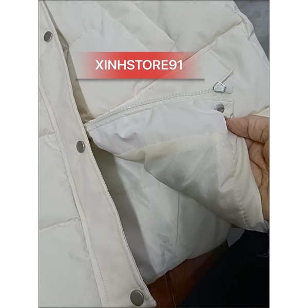 SẴN HÀNG -áo phao gile có mũ dáng hàn quốc