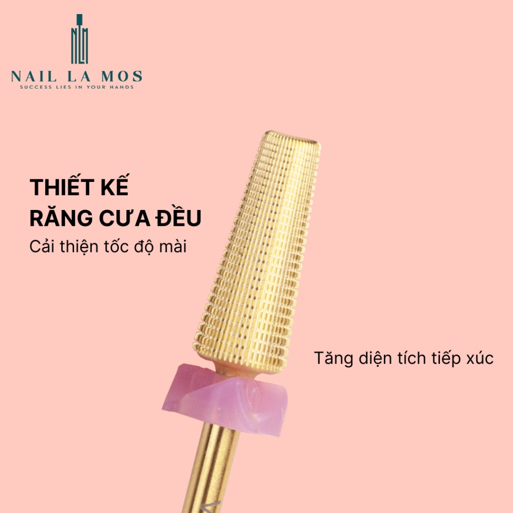 Đầu mài Mỹ Titanium 5in1 dùng được cho cả gel và bột - Đầu mài mịn đi sát khoé móng an toàn, loại xịn và bền (lẻ chiếc)
