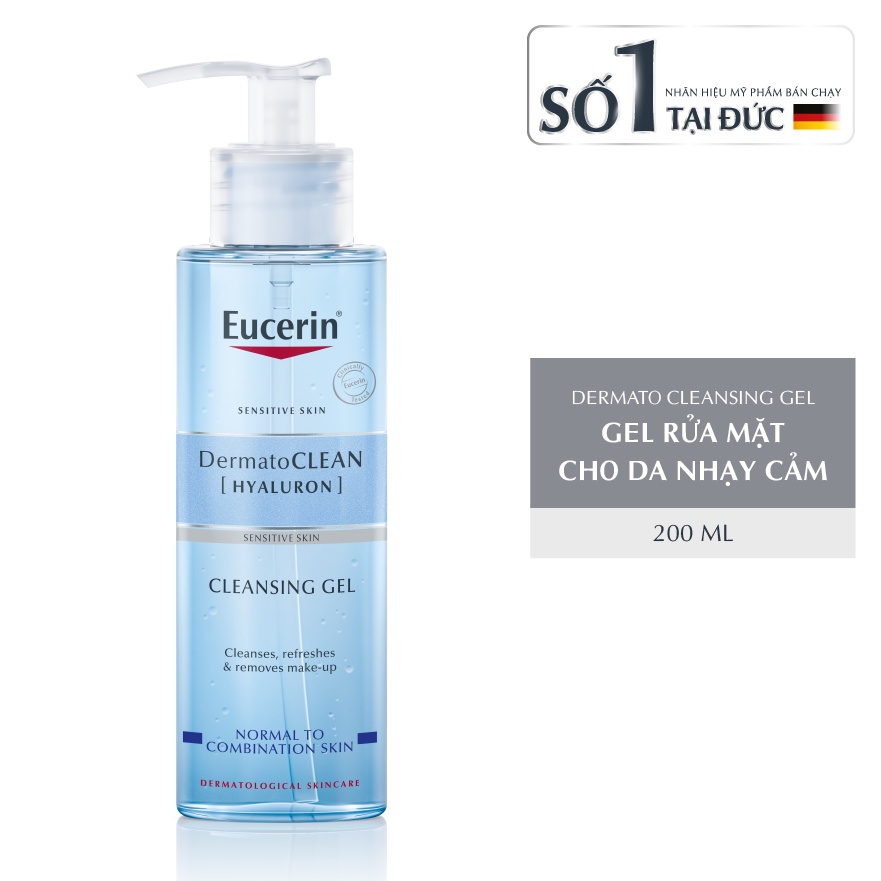 Gel Rửa Mặt Eucerin Làm Sạch Dịu Nhẹ Da Nhạy Cảm 200ml [COCOLUX]
