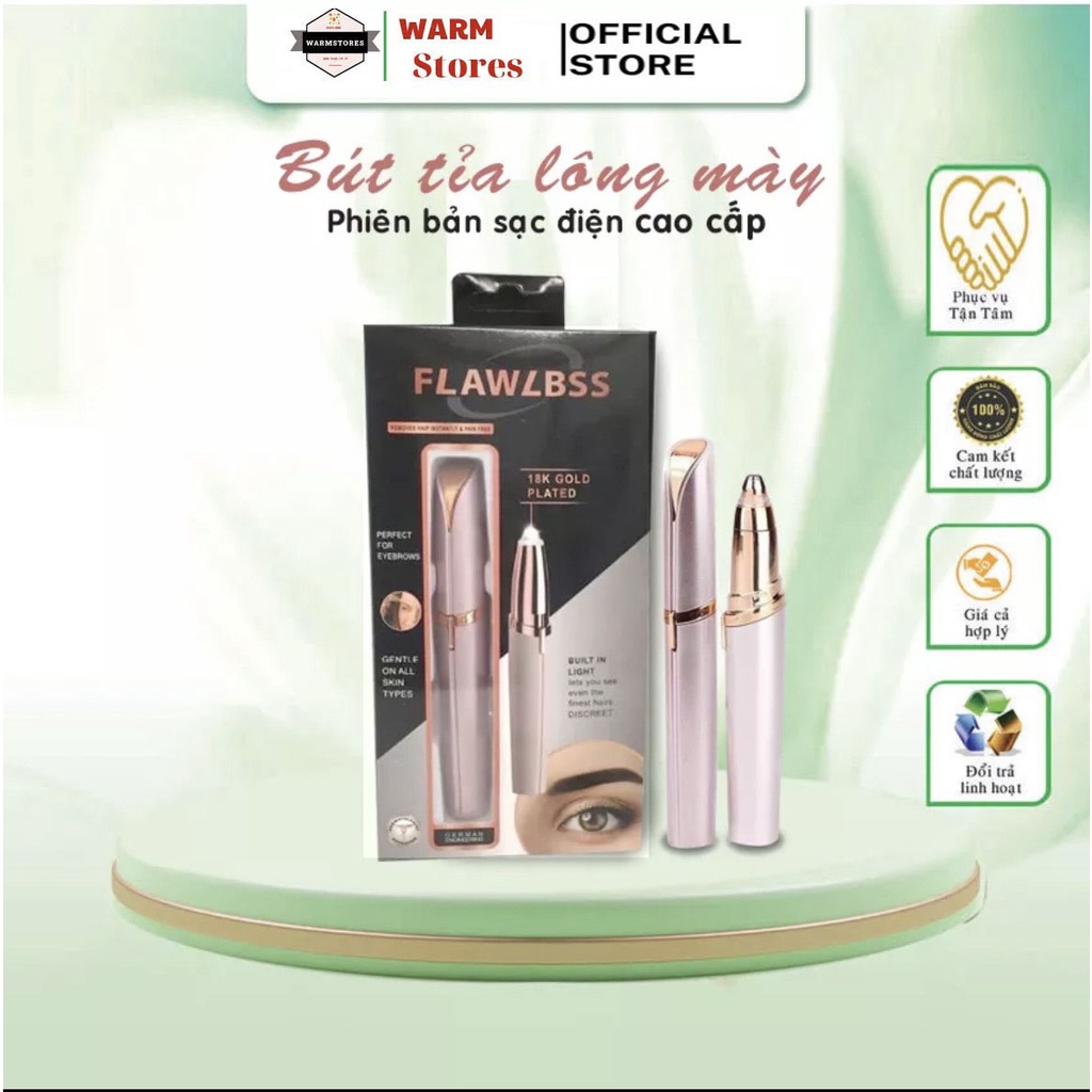 (Hàng Mới Về) Máy Tỉa - Cạo Lông Mày Bằng Điện Flawless Nhỏ Gọn, Tiện Dụng Cho Nữ