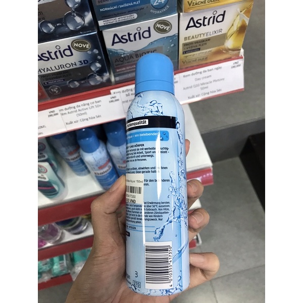 Xịt khoáng Balea Aqua, hàng chính hãng, dịu mát cấp ẩm, se khít lỗ chân lông, 150ml, nội địa Đức.