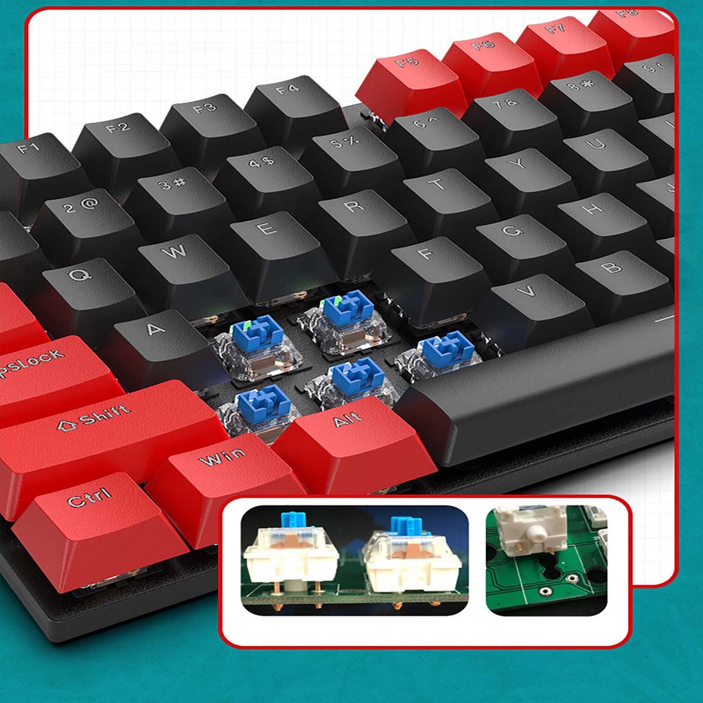 Bàn Phím Cơ Gaming Full Led Có Dây Usb Dài Cho Máy Tính Xách Tay Bàn Pc Laptop Màu Đỏ Đen Hồng Trắng Nhỏ Gọn Giá Rẻ