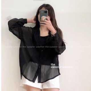Set áo sơ mi mỏng + áo dây