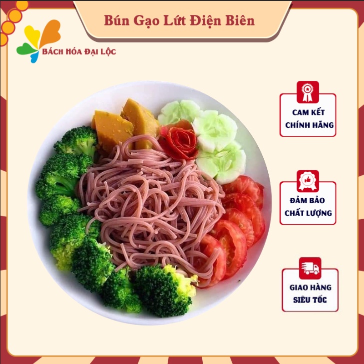 Bún gạo lứt [ đỏ - đen EAT CLEAN - Thực Phẩm loại 1 ] ( 500g ) thức ăn healthy giảm cân cho người ăn kiêng