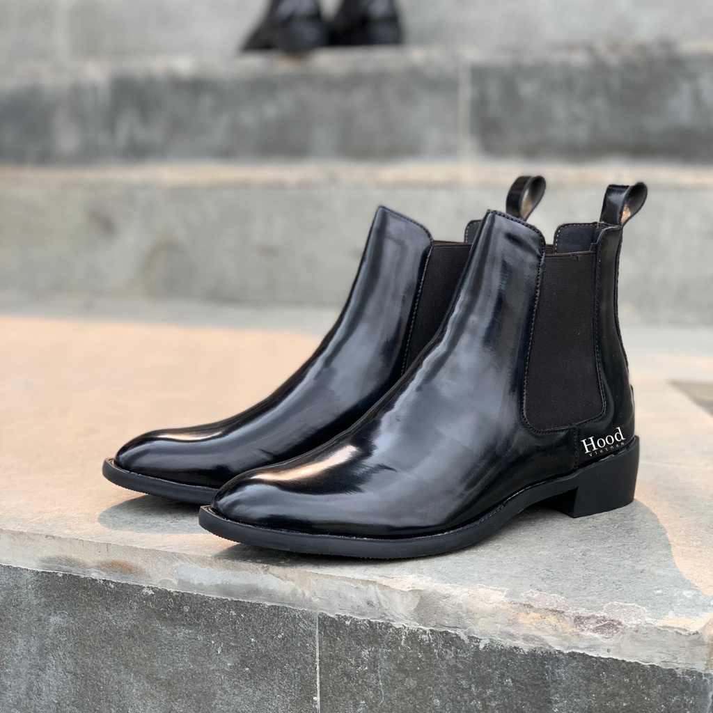 Giày Chelsea Boot Classic - Da BÓNG xịn xò - Đế cao su nguyên khối - Bảo hành 12 tháng Hood HoodVN