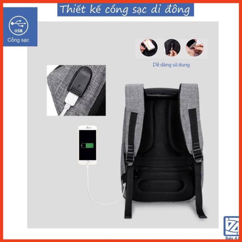 🎒 Balo TLG 🎒 Balo nam nữ chống trộm có cổng sạc Điện Thoại, chống nước, siêu Nhẹ 208200 [SKM]