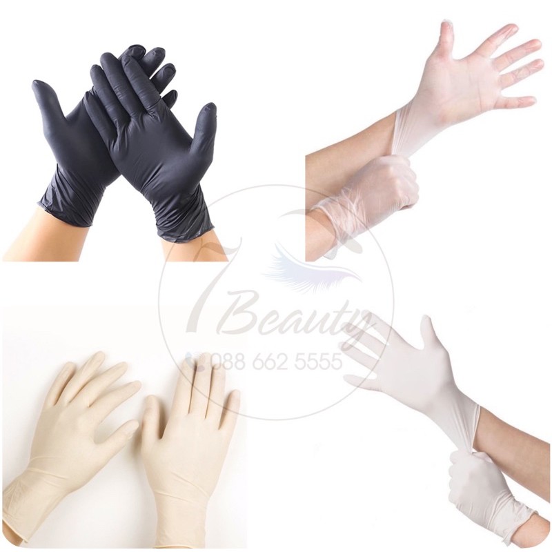 [10-25-50Đôi]Găng Tay Đen Y Tế Không Bột Dùng Trong Spa và Phun Xăm Thẩm Mỹ | BigBuy360 - bigbuy360.vn