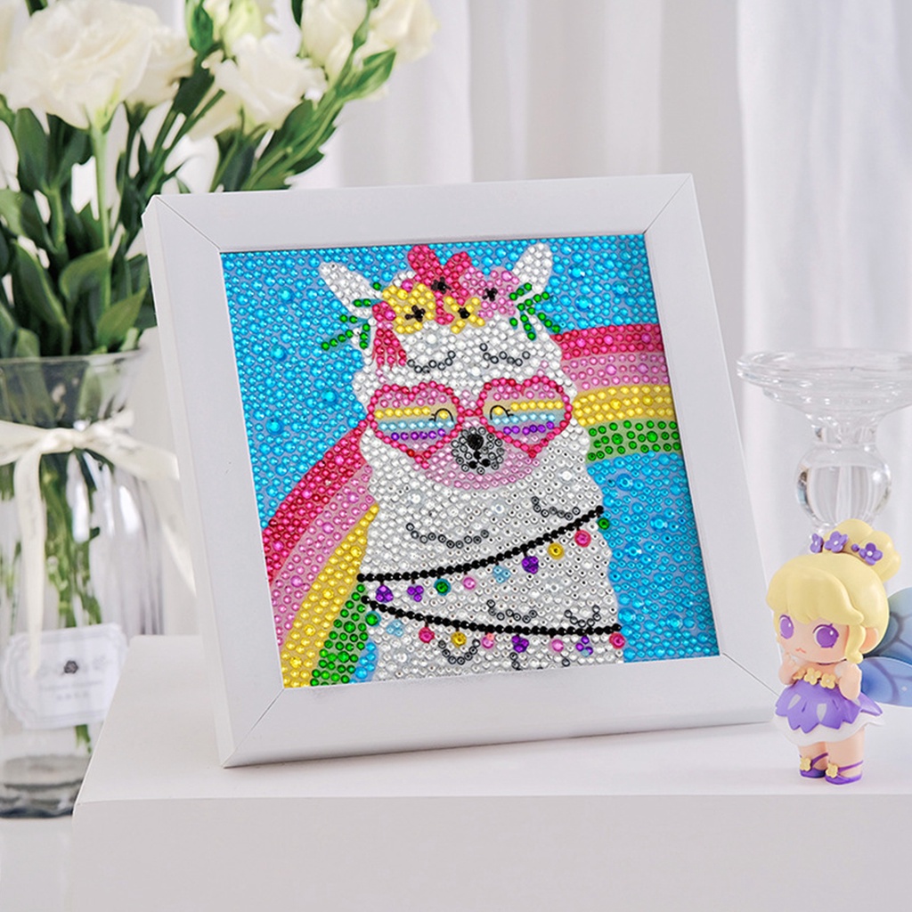 Bộ Tranh Đính Đá 5D Hình Công Chúa Lạc Đà Kèm Khung Gỗ Dành Cho Bé Trai Và Bé Gái Mã 2-Shcy72