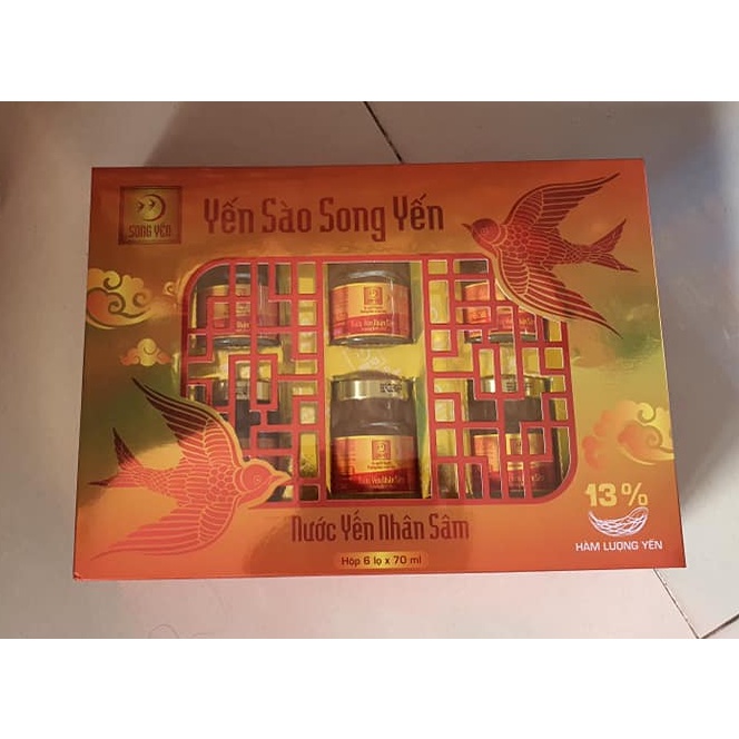 Yến sào Song Yến hộp 6 lọ 13% tinh chất yến