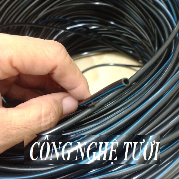 100m Ống nhựa PE mềm màu đen 3ly 3mmx5mm cao cấp  - chuyên dùng cho que cắm hệ thống tưới nhỏ giọt nhà kính