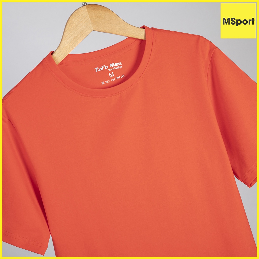 Áo Thun Trơn Nam Cổ Tròn Màu Cam Ngói Chất Vải Cotton 100% Mềm Mịn Thấm Hút Mồ Hôi Cực Tốt