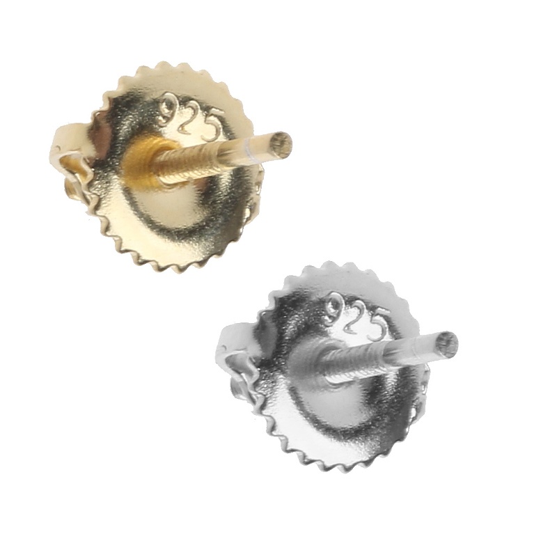 Set 4 Đôi Bông Tai Mạ Bạc 925 Gắn Đinh Tán An Toàn Tiện Dụng