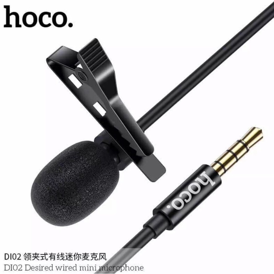[Mã ELFLASH5 giảm 20K đơn 50K] Micro cài áo mini Hoco DL02 có màng lọc âm thanh tiện dụng cho ghi âm thoại