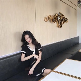 Đầm len nút kiểu