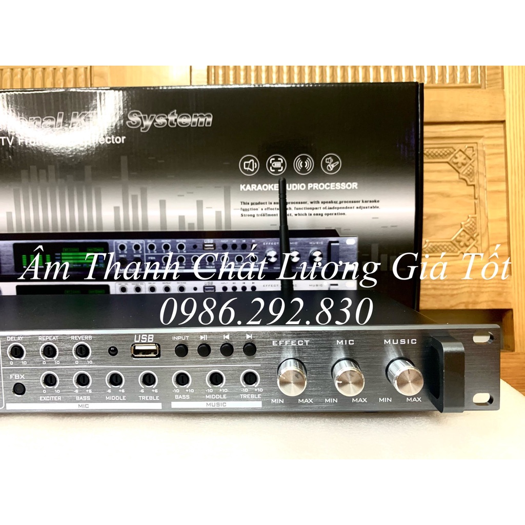 Vang Lai Số K350 Có Reverb,Chống Hú,Điều Khiển Từ Xa.Kết Nối Bluetooth,Quang Học,USB,AV..Karaoke Chuyên Nghiệp