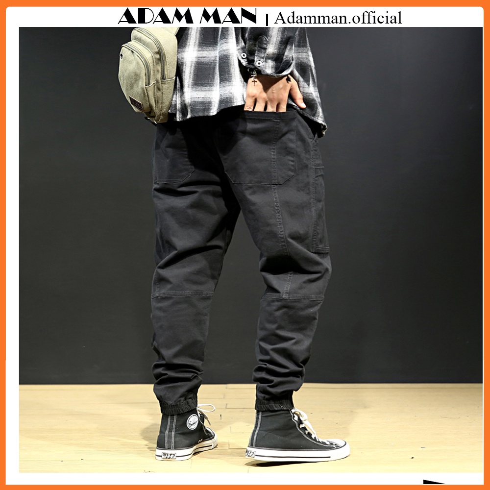 Quần Jogger Túi Hộp Kaki Nam, Nữ Cao Cấp - Dày Dặn - Co Giãn Tốt - Cỡ Nhỏ - ADAM MAN
