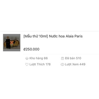 [Mẫu thử 10ml] Nước hoa Alaia Paris