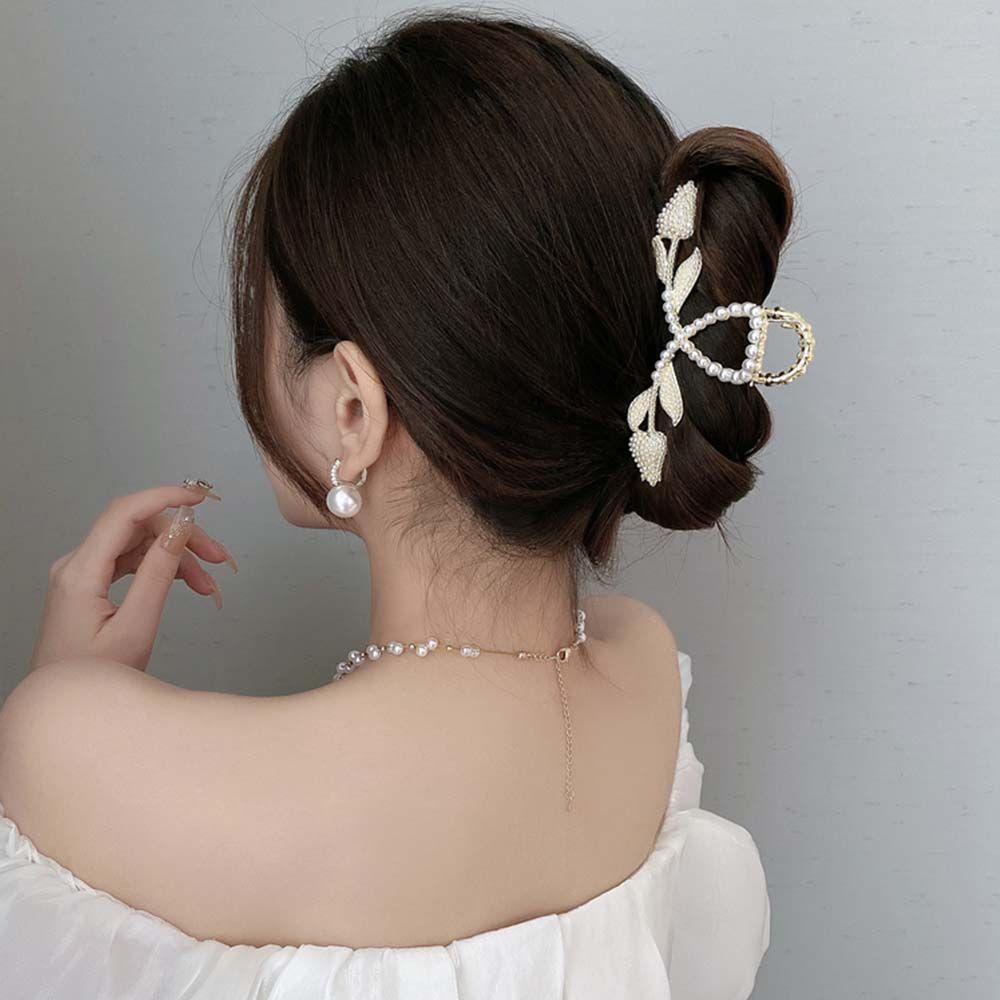 Kẹp Tóc Họa Tiết Hoa Bằng Hợp Kim Ngọt Ngào WMES15H Cho Nữ