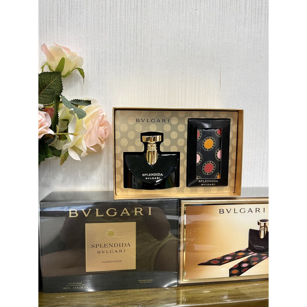 SET Nước Hoa Nữ BVL Splendida Jasmin Noir EDP 100ML + Khăn Lụa