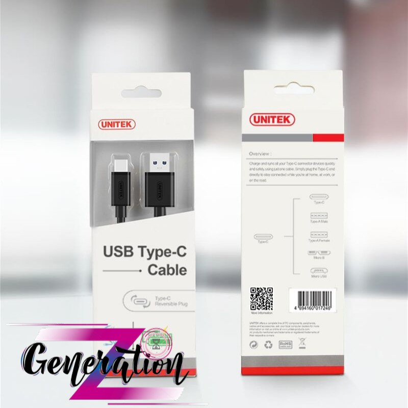 Cáp chuyển Type-C sang USB 3.0 Unitek (Y-C 474BK) - Hàng chính hãng