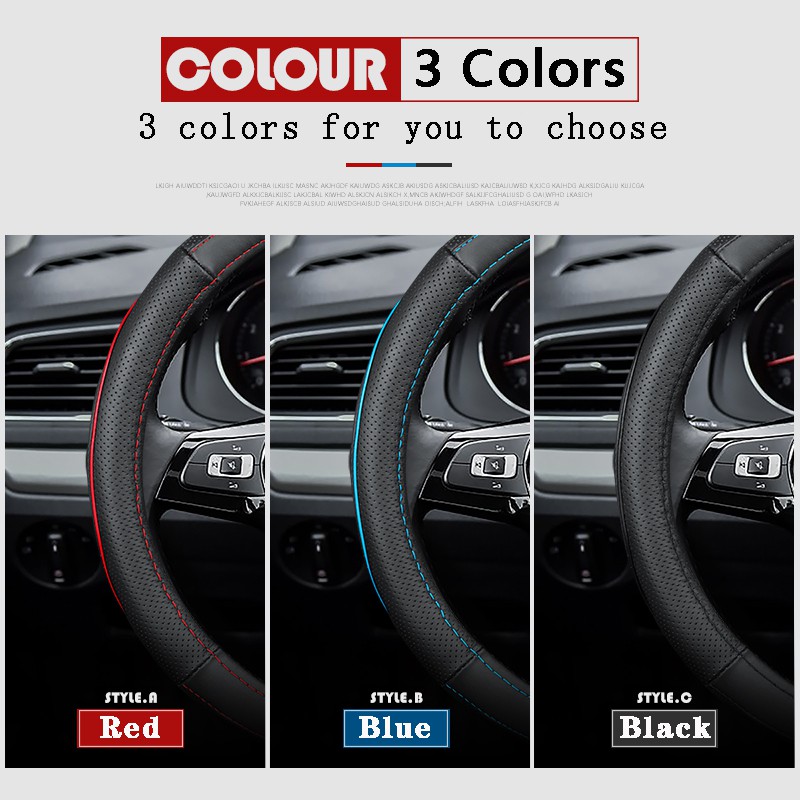 Honda Bọc Vô Lăng Xe Hơi Bằng Da Chống Trượt Thoáng Khí 38cm Cho accord city civic brio crv hrv gk5 fd jazz odyssey vezel stream crz jade Moobilio Amoaze urv Griz
