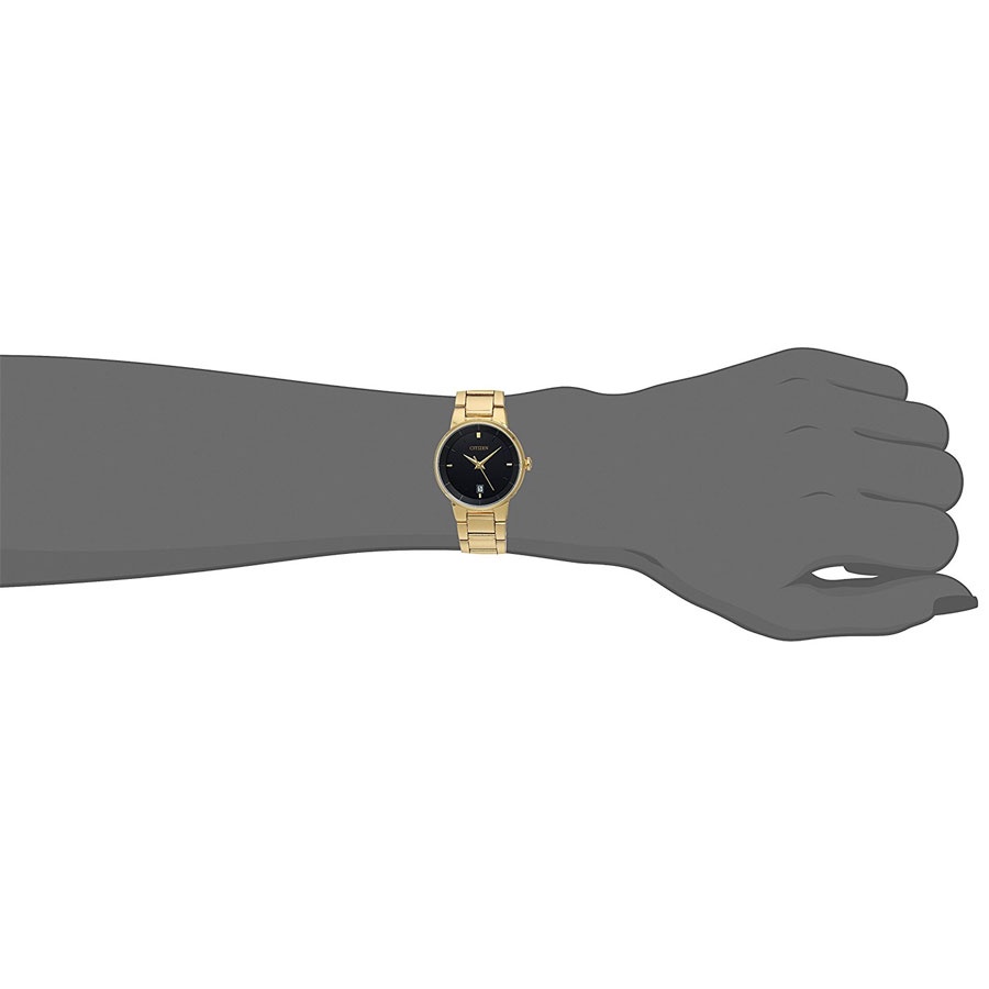Đồng Hồ Nữ Citizen Dây Thép Không Gỉ EU6012-58E - Mặt Đen