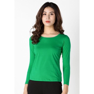 Áo giữ nhiệt Vicci cổ tròn màu Xanh lá, chất liệu 100% cotton cao cấp