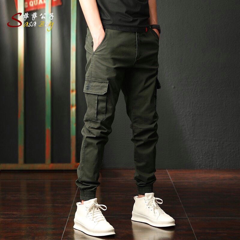Quần Jogger Kaki Co Giãn - Túi Hộp Khoá Cá Tính