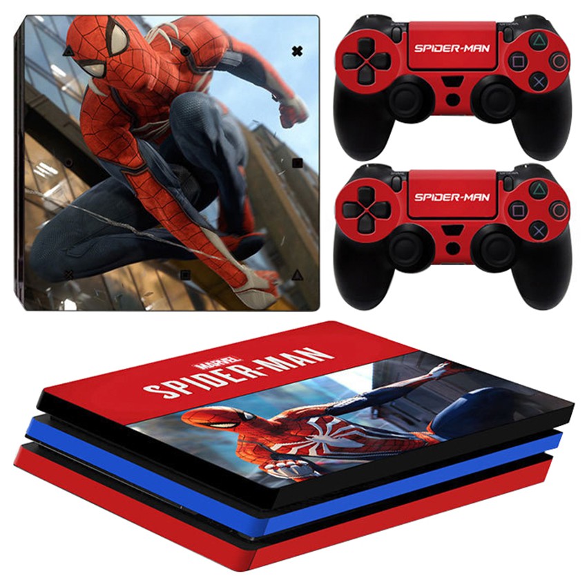 Miếng dán decal hình người nhện cho máy chơi game Sony Playstation 4 Pro Console & 2