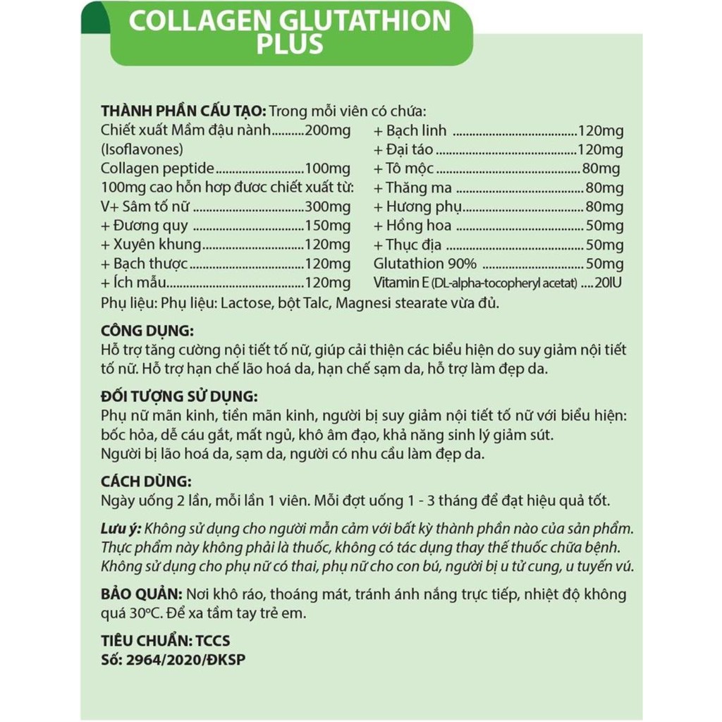 Viên Uống Đẹp Da Collagen Glutathion Plus - Đẹp Da | BigBuy360 - bigbuy360.vn