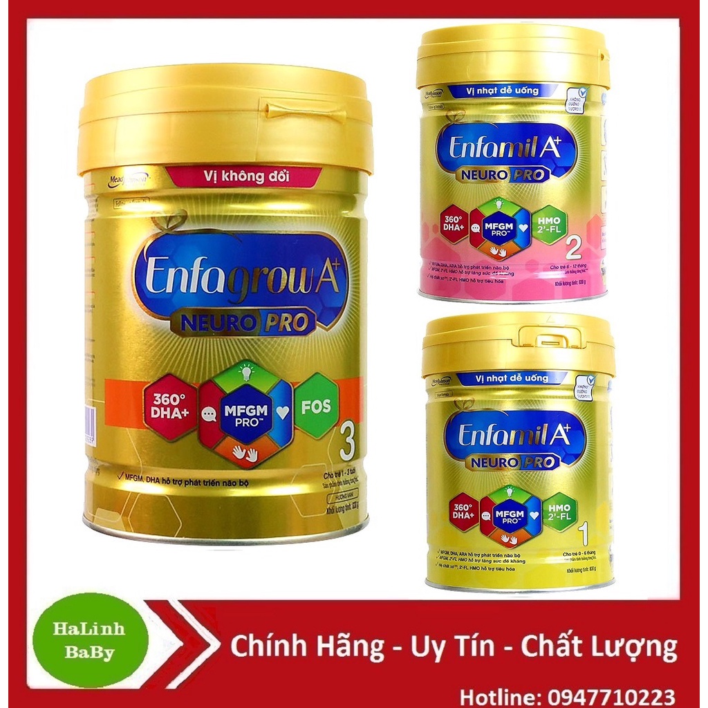 Sữa Enfagrow A+ 3,4, Enfamil a+ 1,2 830g ( Date 2023 )