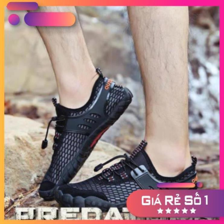 [Sale 3/3] GIÀY ĐI PHƯỢT 🔥 MÀU ĐEN_TREKKING 🔥 LEO NÚI_LỘI SUỐI_TẬP GYM_YOGA 🔥 ĐẾ CAO SU_VẢI LƯỚI MESH Sale 11 -op1 "