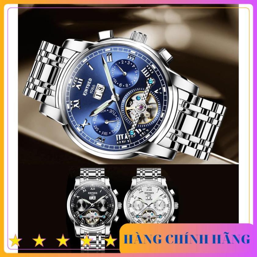 [ HÀNG CHẤT LƯỢNG ] Đồng hồ Cơ Nam KINYUED JAYDEN - Dây Thép Đúc Đặt - Máy Automatic cao cấp