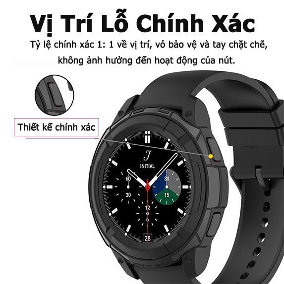 Ốp viền mặt đồng hồ bằng TPU mềm chống nước thoáng khí chống rơi cho Samsung Galaxy Watch 4 Classic 42mm 46mm